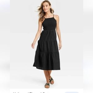 Universal thread cotton blend midi dress